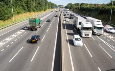 Busy Motorway From Above